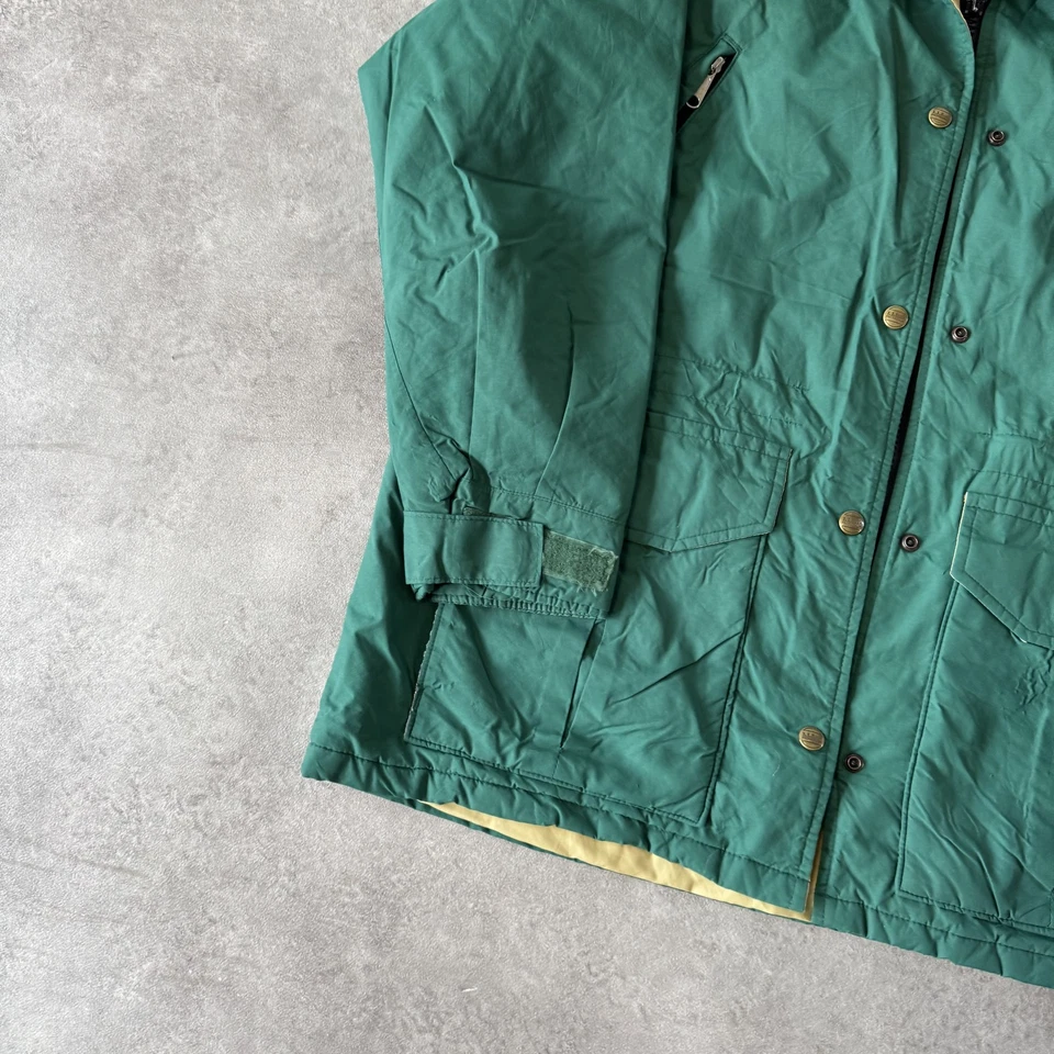 L.L.Bean Chore Jacket Mens Medium Vintage Made In USA Coat, Green - Image 4 of 4