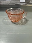 Vintage Pink Sharon Cabbage Rose Federal Depression Glass Tea Cup