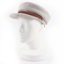 Hermes Deauville Cashmere Cap Gray 57 Used Excellent Condition