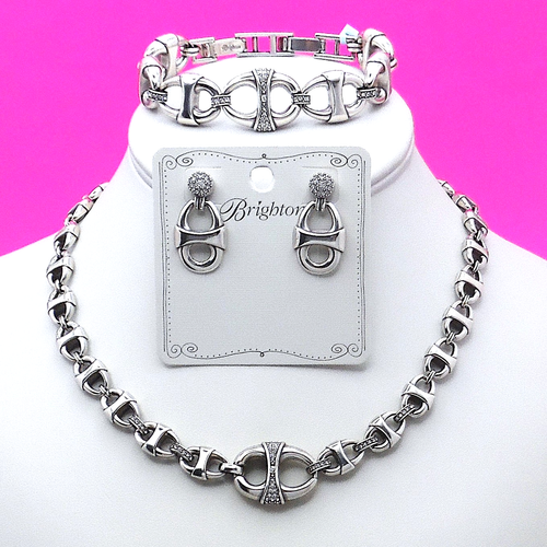 Brighton Portofino funkelndes Schmuckset Halskette Armband Ohrringe neu 414 $