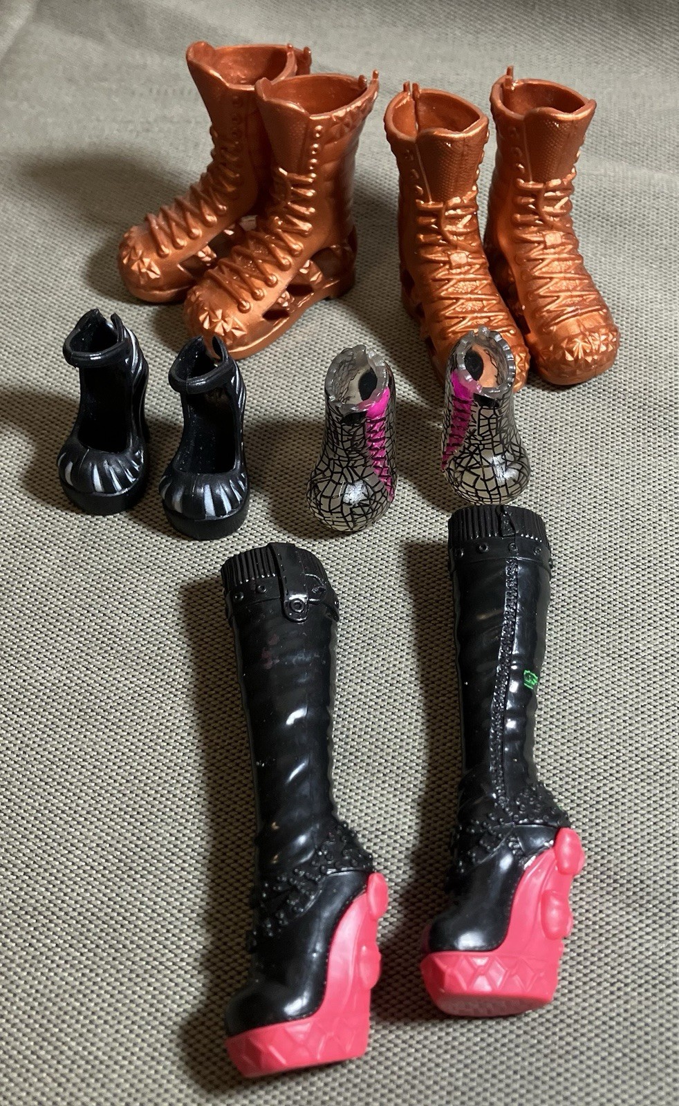 Mattel Monster High Doll Mixed Lot 5 Pairs Shoes Boots