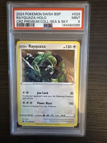 Rayquaza SWSH029 Holo Black Star Promo 2024 Pokemon Crown Zenith PSA 9 Mint
