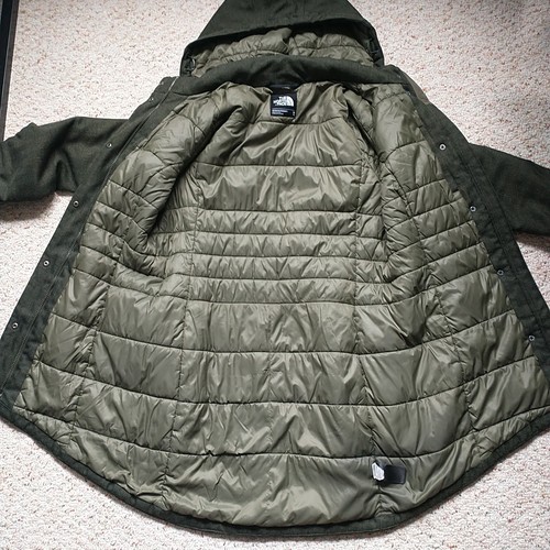 THE NORTH FACE Temescal Trench Coat Women M Gray Heringbone Hood Dryvent Insulat - Picture 9 of 19