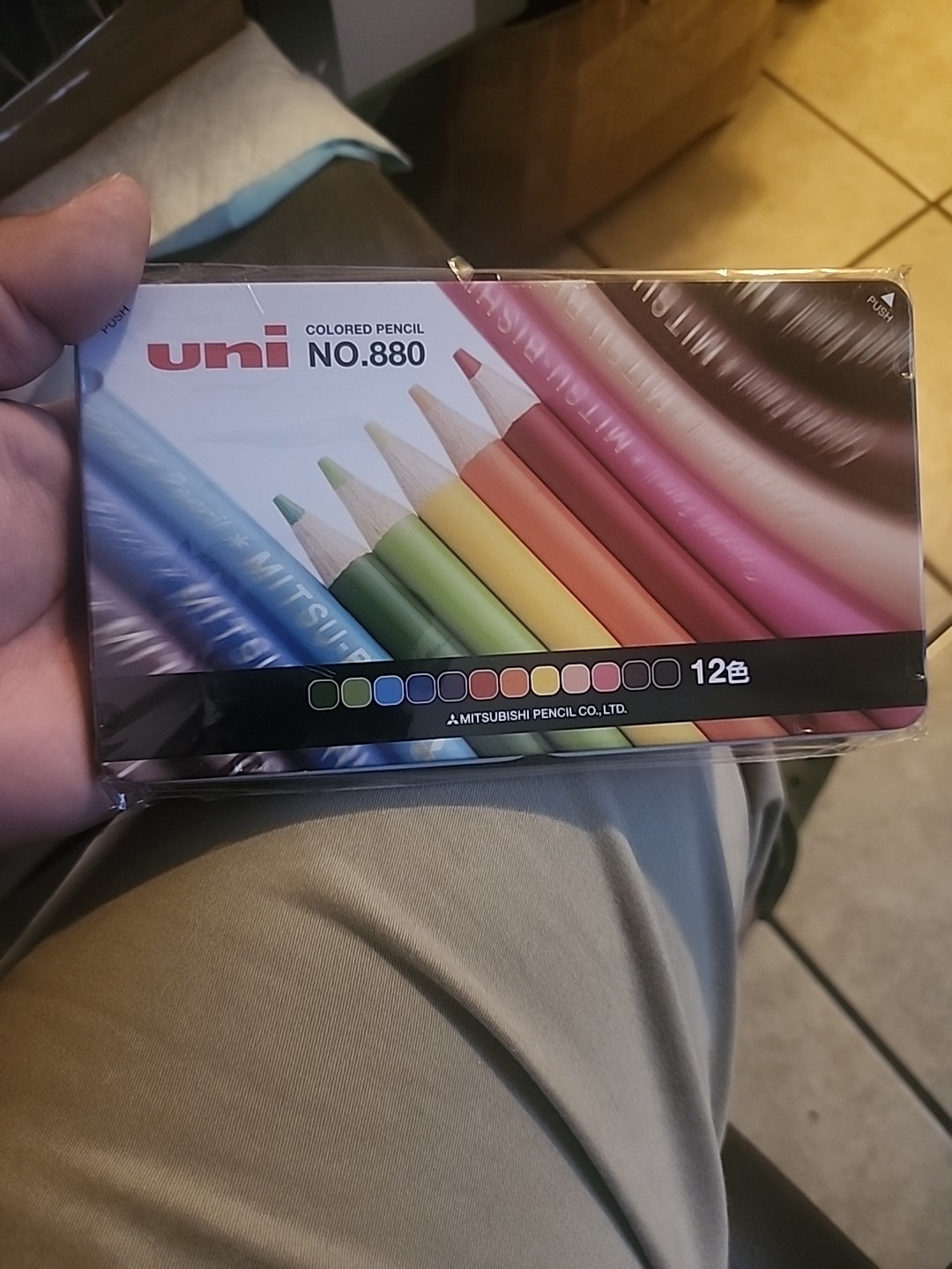 Uni No.880 Colored Pencils 12 Colors