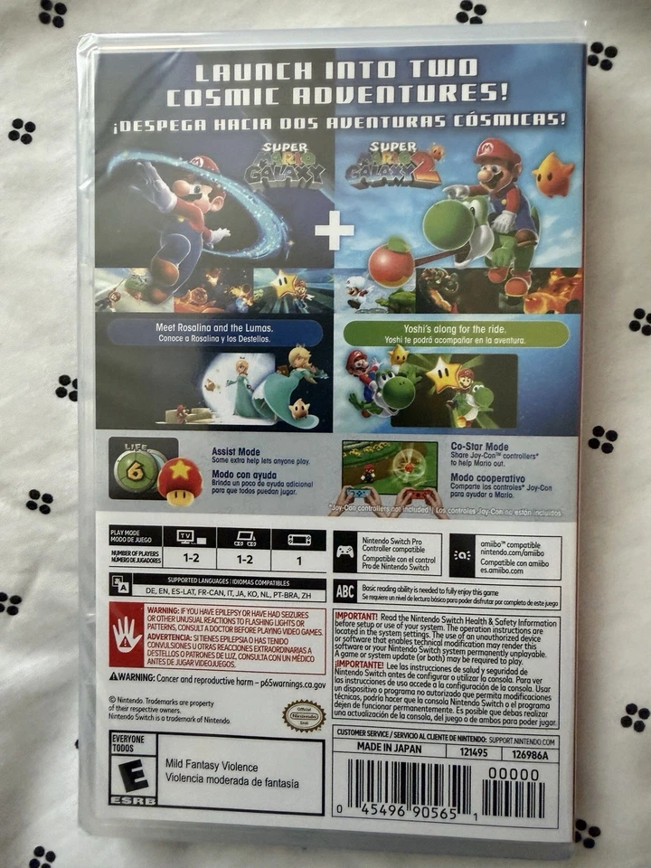 Super Mario Galaxy + Super Mario Galaxy 2 Nintendo Switch, US Version, Brand NEW - Image 2 of 2