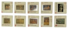 Lot of 10 35mm Art Slides – Ajanta Caves Frescoes & Sculptures – Ancient India