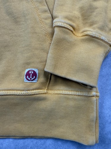 Felpa con cappuccio ferro e resina uomo media oro solo bei tempi pullover ricamato raglan - Foto 10 di 20