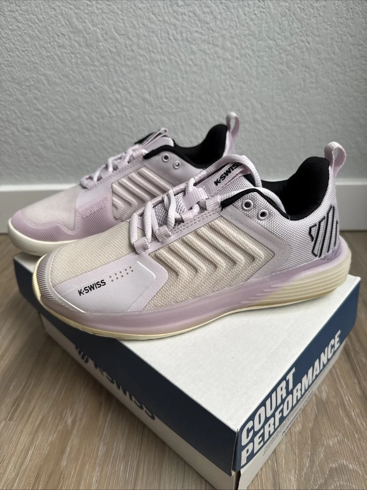 Nuevo K Swiss Ultrashot 3 Mujer Tenis Pickleball Zapatos, Púrpura Negro, Talla 7 Foto 3 de 4