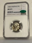 1938 D Buffalo Nickel NGC MS 67+ CAC 5c Coin Toned Five Cents Graded 67 PLUS