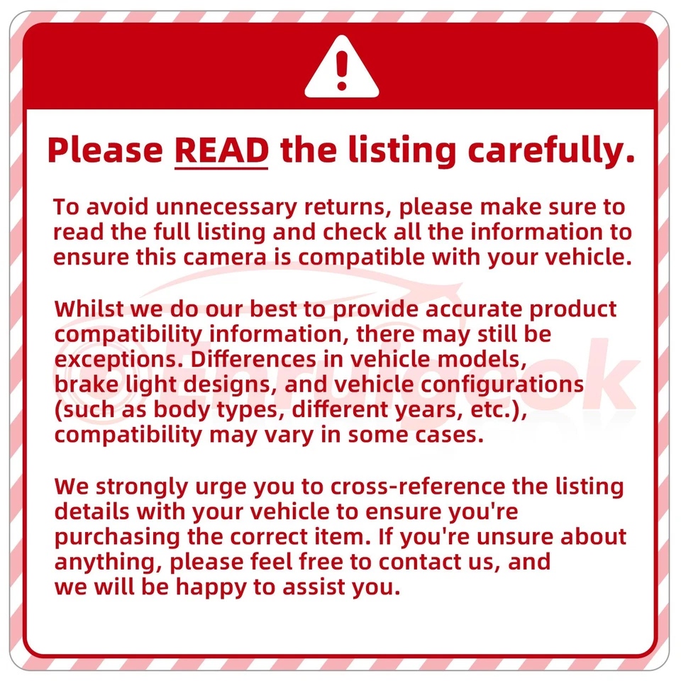 Brake Light Reversing Camera for Citroen Dispatch Peugeot Expert+ 5" Monitor Kit - Image 2 of 4