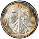1917 Walking Liberty Half Dollar PCGS MS63 Gorgeous Color Toned