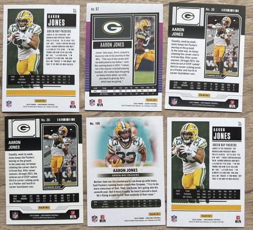 Aaron Jones NFL ⭐️ RB Green Bay Packers 6 Card Lot - Picture 2 of 2