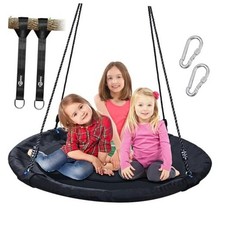 700lb 40 Inch Saucer Tree Swing for Kids Adults Outdoor 900D Oxford Black