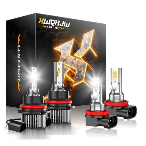 For Nissan Frontier 2005-2018 4X High/Low Beam LED Headlight Fog Light Bulbs Kit - Foto 1 di 11