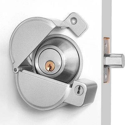 Deadbolt Security Guard with Keys, Block The Access to Keyhole/Thumb Turn, Di...