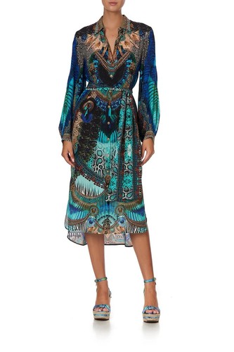 Camilla Temple Temptress High Low Midi Shirt Dress