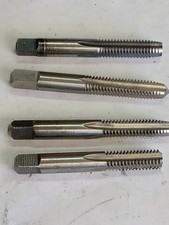 Steel Hand Threading Tap Set of 4pcs 3/8"-16 NC 3 U.S.A. 1 China