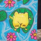 original ACEO acrylic frog Suns out buns out — photo 1