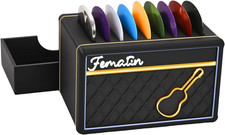 Guitar Pick Holder Box with Amp Speaker Design and Assorted Picks