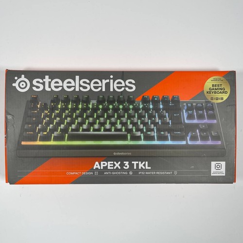 SteelSeries Apex 3 TKL RGB Gaming Keyboard – Tenkeyless Compact Form Factor
