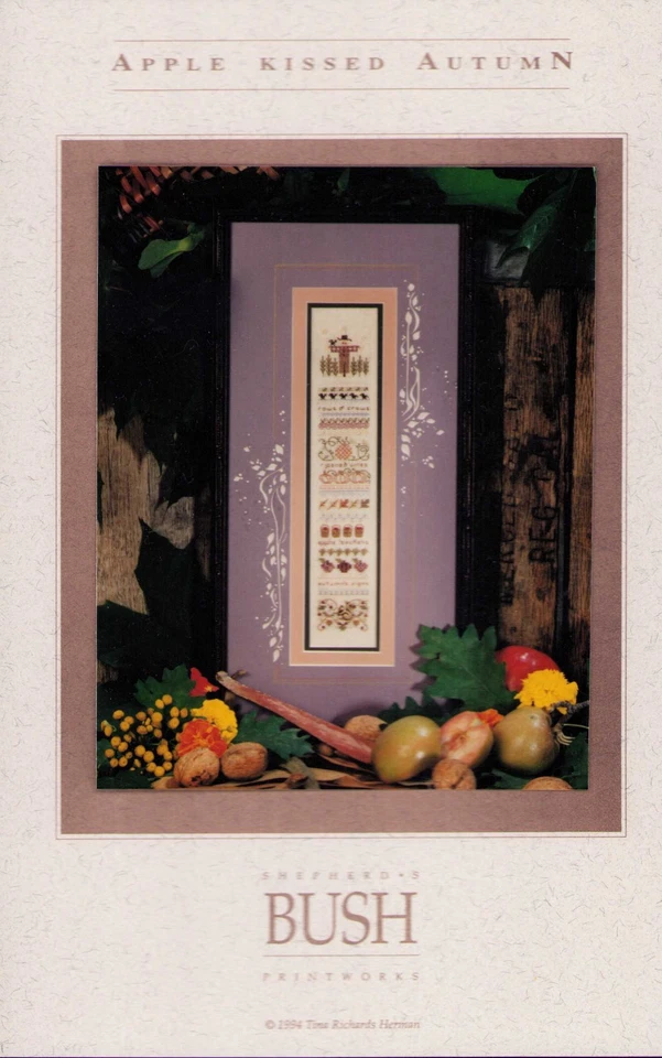 Cross Stitch Autumn Orchard Shepherds Bush Apples w/ Beads & Threads RARE OOP - Image 2 of 4