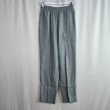 Alfred Dunner Aspen Pull On Pants Women's 8 Slate Elastic Waist USA NWT