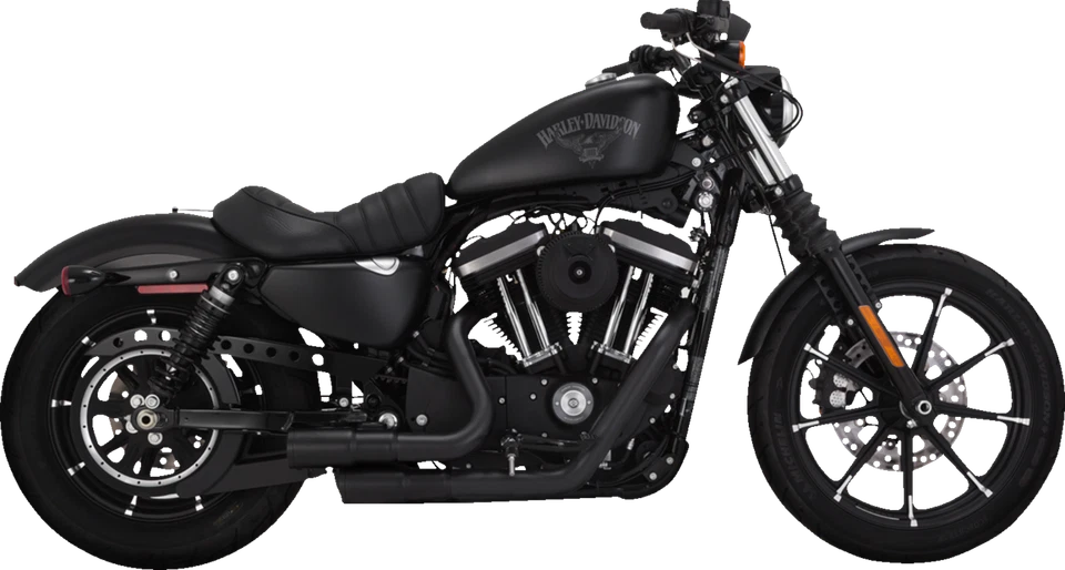 Vance & Hines Mini Grenades Exhaust Matte Black Harley Fat Boy 2007-2009 Foto 2 de 3