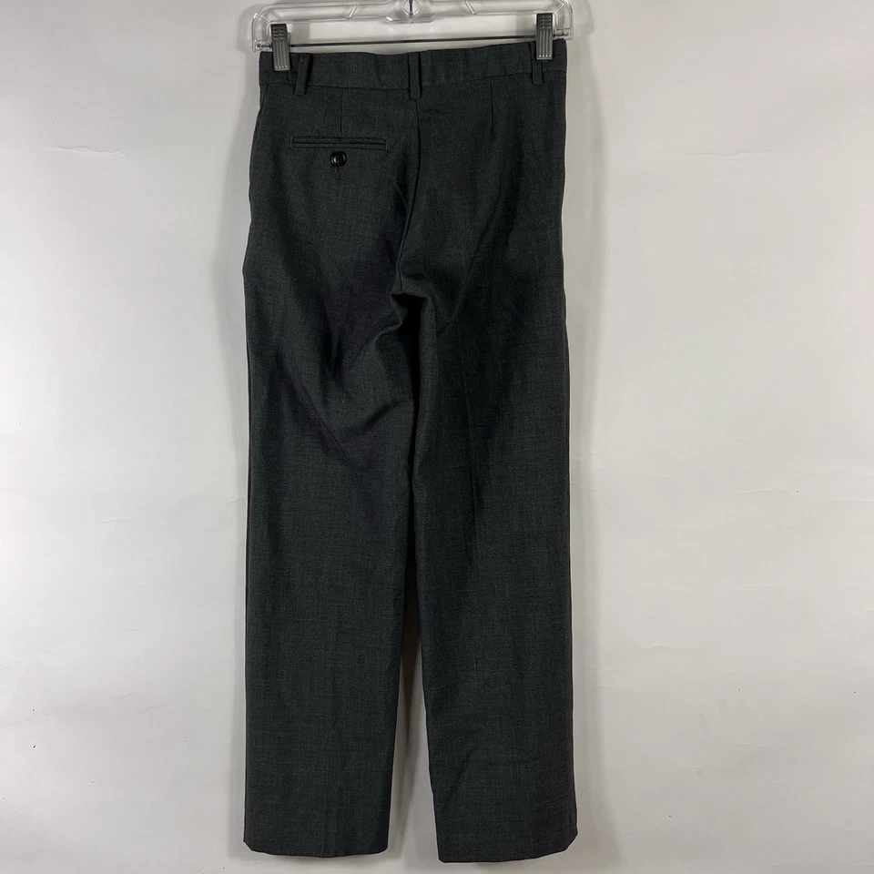 Pantalones de vestir Chaps jóvenes niñas talla 12 pierna recta tiro medio gris forrados Foto 4 de 4