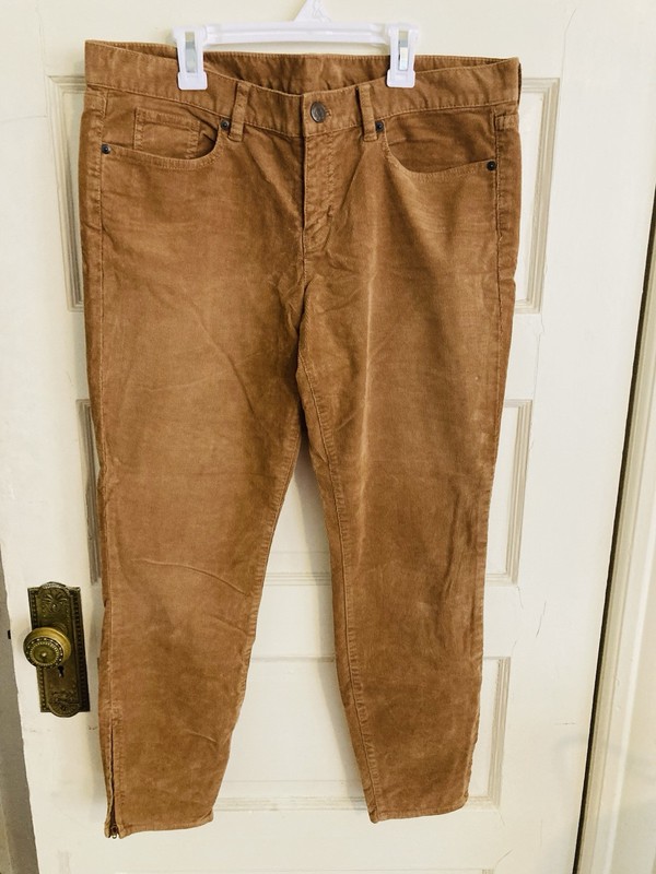 J. Crew Toothpick Super Skinny Stretch Cord Pants, Women’s Size 32, Caramel