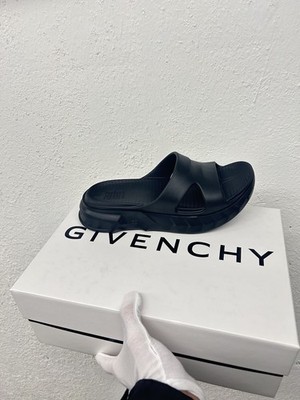 NEW 700$ Givenchy Marshmallow Black Slides Slippers Sandals EU 42 US 9 VH9