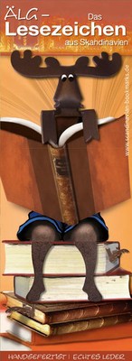 Lesezeichen Elch, Buch Rückseite (2023) | Scandinavian Bookmarks