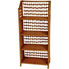 43" Natural Fiber Shelving Unit - Honey