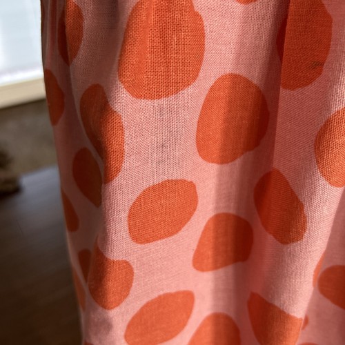 Maxi Vestido Talla XL Mezcla de Lino Niveles Lunares Boho Naranja Modesto Quién Qué Poner - Imagen 10 de 12