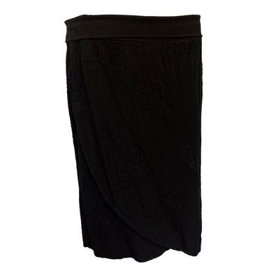 Backstage Rock Schwarz Stickerei    Viskose Helen Gr.  -38- passt 38,40  Nero