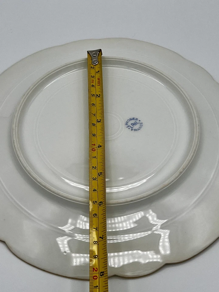 LIMOGES L.R.&L. "Antiguo plato de comedor chapado en oro de 9,5"" Francia porcelana de hueso juego de 5" Foto 4 de 4
