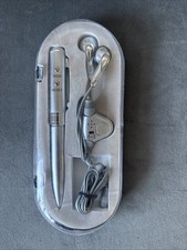 Vintage AM/FM Radio Pen with Earbuds   Silver   1st Gen Portable Device