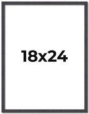 18x24 Frame Brown Picture Frame  Modern Photo Frame UV Acrylic, Acid Free Backer