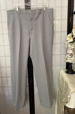 Sears Sportswear Permaprest VTG 70s Men 37 Waist Light Gray FlexSlax Poly Pants