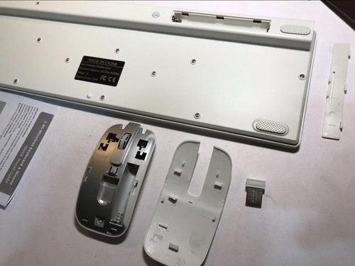 White Wireless Keyboard with Number Pad and Mouse for HP All-in-One 24-f0025ng - Picture 7 of 10