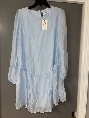 Hotwy Women's Summer short Dress Ruffle 3/4Sleeve Flowy light blue XL | eBay Hotwy Women's Summer short Dress Ruffle 3/4Sleeve Flowy light blue XL | eBay