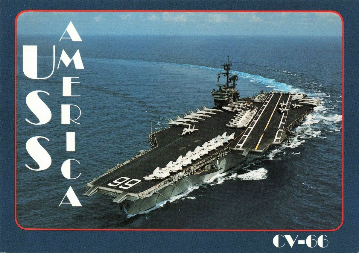 Postcard USS America CV-66 Aircraft Carrier | eBay