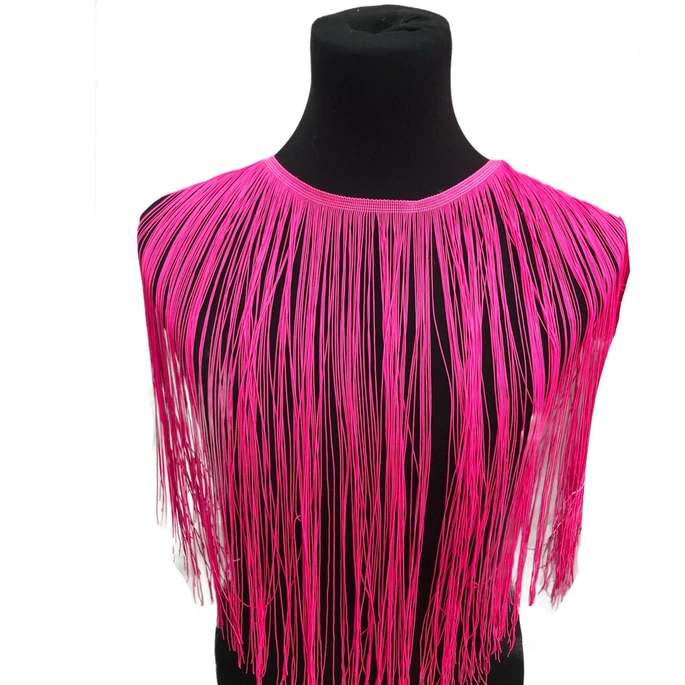 Borla de fibra de poliéster com acabamento de franja Perial Co 10 pol. a 12 pol. vendida por jarda - Imagem 3 de 4