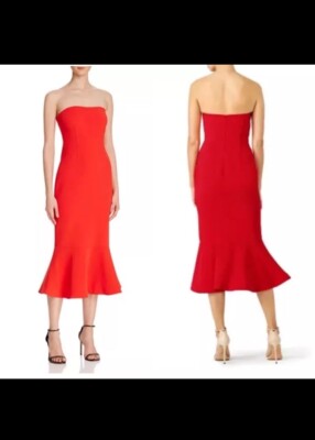 Cinq a Sept 5a7 Pink Strapless Dress Midi Sheath Mermaid Size 6 *NWT $465