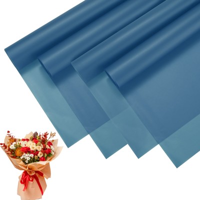 20pcs Flower Wrapping Paper Bouquet 23 Inch Dark Blue