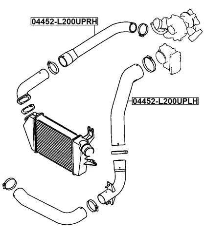 散热器软管原始设备制造商 1505A377 二月 04452-L200UPRH — 第 2/2 张图片