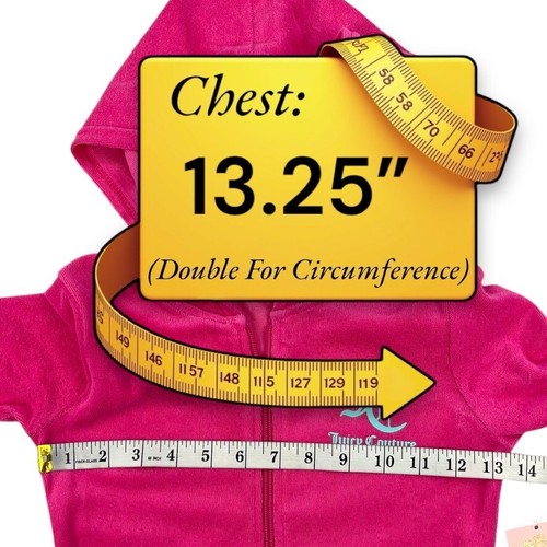 Juicy Couture Girls Pink Full Zip Hooded Jacket Size 8 Black Label Terry NWT - Picture 6 of 17