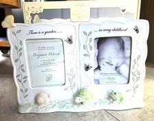 Lenox - Butterfly Meadow Baby, Double Picture frame, New/Retired