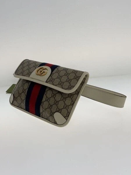 Sac ceinture GUCCI Ophidia GG Supreme toile beige blanc femme authentique