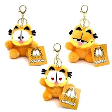 4 '' Mini Cute cartoon Garfield plush doll keychain  Pendant  Kid presents gifts