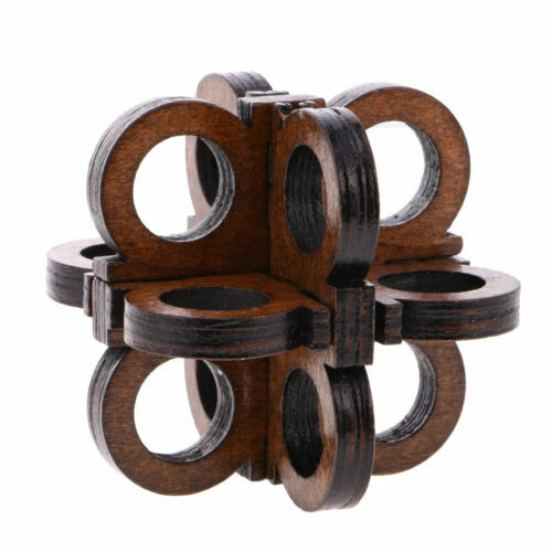 Double Lock-a-Ball: Casse-Tête 3D Fait à la Main; Casse-Tete en Bois - Puzzle Jeux de société Adulte - Jeu de Reflexion pour Enfants Plus âgés - Cadeau pour Homme - 3D Taquin